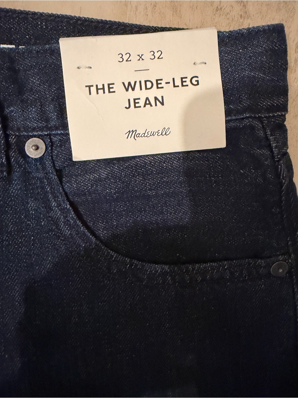 Madewell Men’s Wide-Leg Jeans in Dark Blue Denim